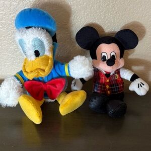 Disney Mickey Mouse Tour Guide & Donald Duck Plush Bundle
